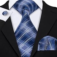 Plaid Fashion Necktie Silk Tie Set for Men Tie Cartoon 8.5cm Neck Ties for Men Party