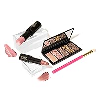 LAURA GELLER NEW YORK Italian Marble Artistry Collection | Full Face Makeup Kit Handmade in Italy | Includes Eyeshadow Palette, Cream Blush Stick and Satin Lipstick in Universal Shades