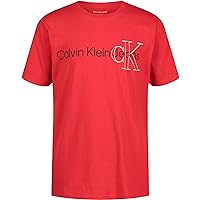 Calvin Klein Boys' Short Sleeve Legacy Logo Crew Neck T-Shirt