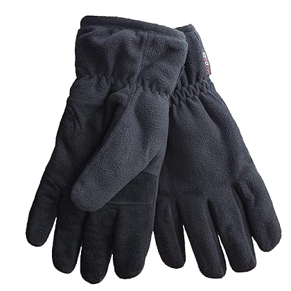 SKYDEER Winter Gloves with Premium Genuine Deerskin Suede Leather and Windproof Polar Fleece (Unisex SD8661T/L, Warm 3M Thinsulate Insulation)