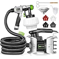 PHALANX Paint Sprayer, 700W HVLP Spray Gun with 10FT Air Hose 4 Nozzles and 3 Patterns,1200ml High Capacity Easy to Clean and Use,for House,DIY,Door, Garden Chairs,Fence, Shed and Cabine