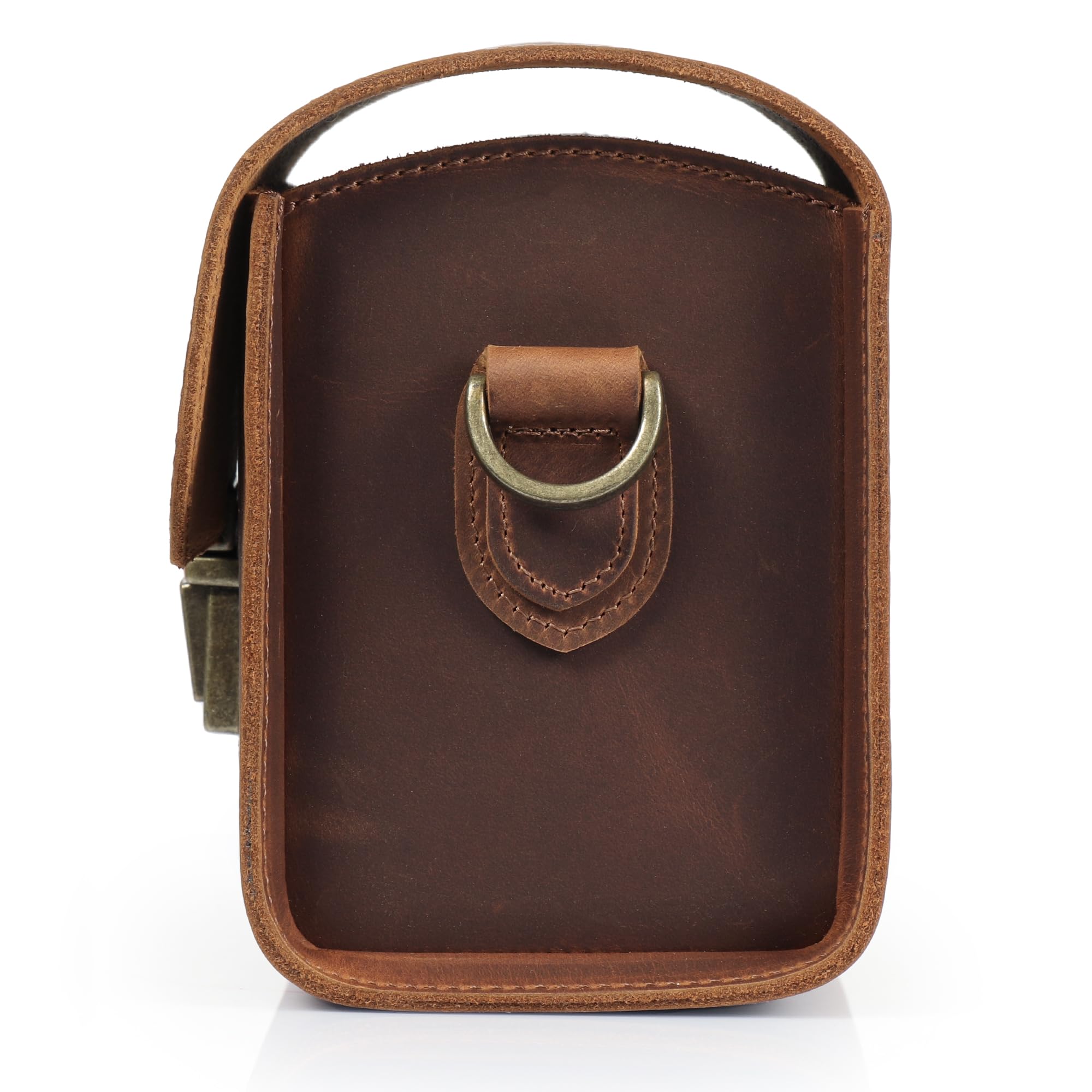 MegaGear Pebble MG1724 Genuine Leather Camera Messenger Bag for Mirrorless, Instant and DSLR Cameras - Cinnamon