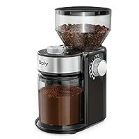 NewlukPro Coffee Grinder Electric, Portable Mini Conical Burr Mill,  Stainless Steel Compact Cafe Grind with Precise Adjustable  Settings,Automatic