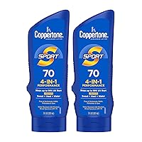 SPORT Sunscreen SPF 70 Water Resistant Sunscreen Lotion, Broad Spectrum, Bulk Sunscreen Pack, 7 Fl Oz Bottle, Pack of 2