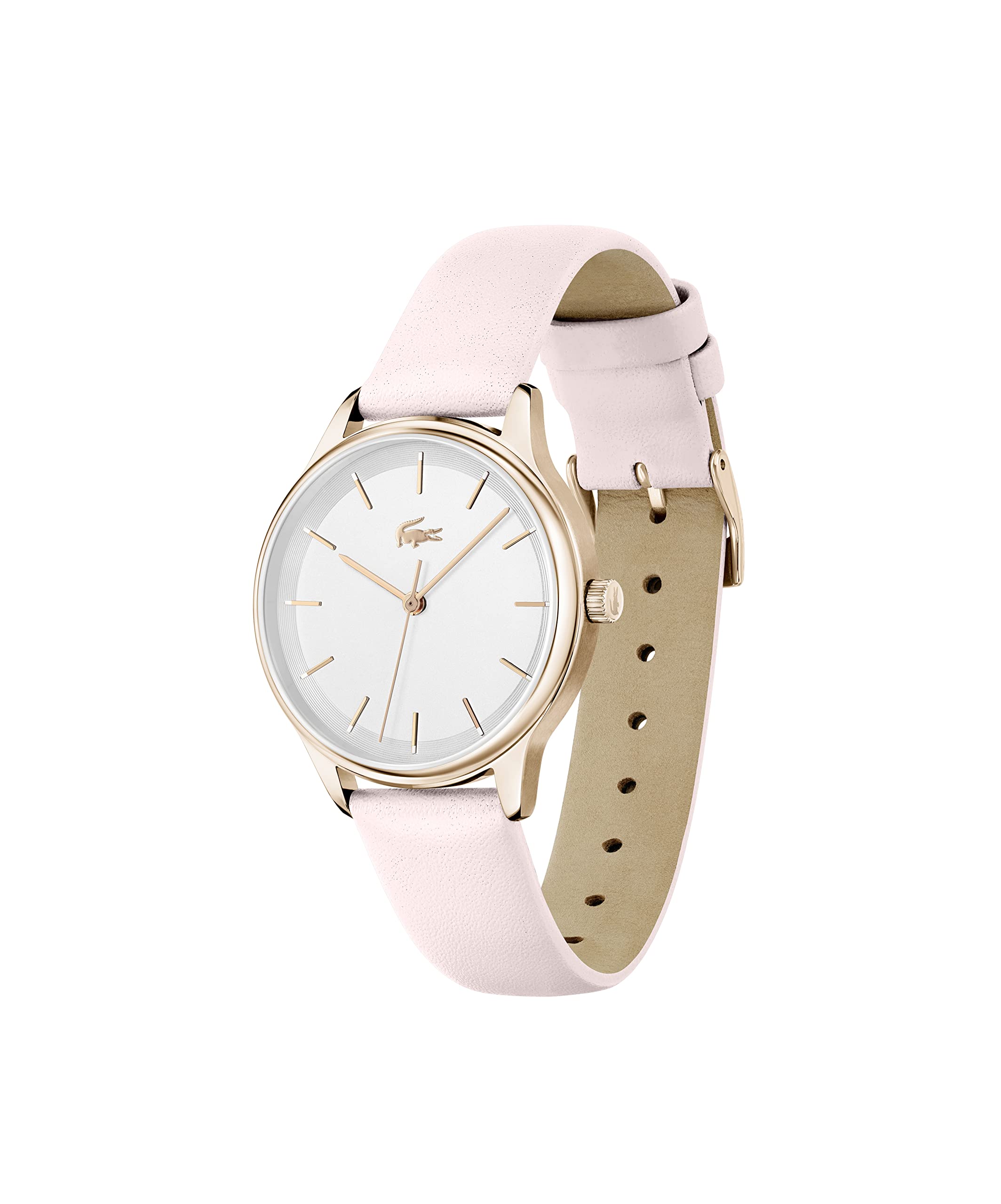 Lacoste Club Women's Quartz Stainless Steel and Leather Strap Watch, Color: Pink (Model: 2001258)