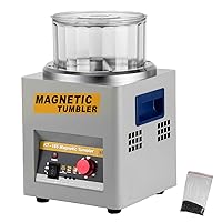 BestEquip Magnetic Tumbler, Jewelry Polisher 2000 RPM Finisher, 7.3 inch Magnetic Polisher 3.3 LBS Capacity, 1-60 min Time Control for Jewelry (KT185)