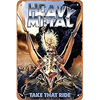 Heavy Metal Movie Poster Vintage Tin Sign Retro Metal Sign for Cafe Bar Office Home Wall Decor Gift 12 X 8 inch