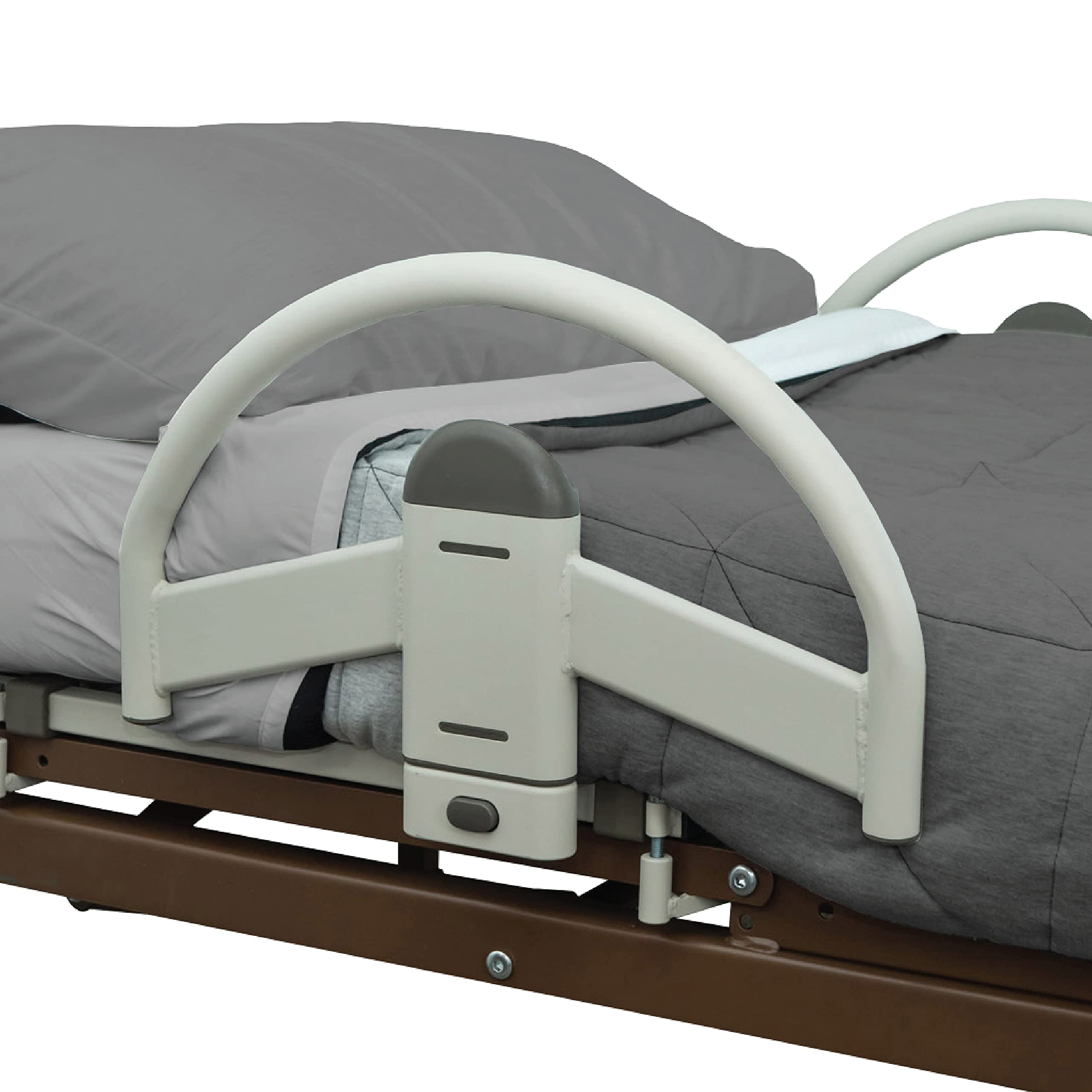 Stander EZ Click Bed Handle, Hospital Bed Rail, Safety Assist Medical Rail for Seniors, Long Term Care for Elderly, Set of 2
