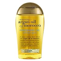 OGX Renewing + Argan Oil of Morocco Penetrating Hair Oil Treatment, Moisturizing & Strengthening Silky Oil for All Hair Types, Paraben-Free, Sulfated-Surfactants Free, 3.3 fl oz
