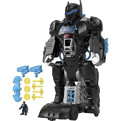 DC Super Friends Fisher-Price Imaginext Batman Playset Bat-Tech Batbot 2-Ft-Tall Robot with Lights Sounds & 11 Play Pieces for Ages 3+ Years