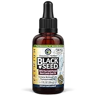 Premium Black Seed Oil - Gluten Free, Non GMO, Cold Pressed Nigella Sativa Aids in Digestive Health, Immune Support, Brain Function, Joint Mobility - 1 Fl Oz