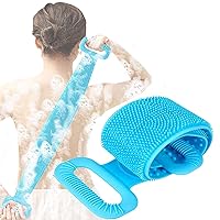 Silicone Body Back Scrubber, Double Side Bathing Brush For Skin Deep Cleaning Massage, Dead Skin Removal Exfoliating Belt For Shower, Easy To Clean,body Brush For Bathing (Back Belt)