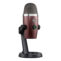 Blue Yeti Nano Premium USB Microphone for Recording, Streaming, Gaming, Podcasting on PC and Mac, Condenser Mic with Blue VO!CE Effects, Cardioid and Omni, No-Latency Monitoring - Red Onyx