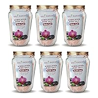 Natural Solution Bath Salt 1lbs Bag Each, 100% Pure Can be Used for Bath, Spa, Shower & Feet, Powerful for Stress Relief, Moisturize Your Skin, Body Soak – Pack of 6, Pink