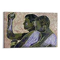 Gay Oil Painting Poster Male Sexy Body Art Painting Room Aesthetic Mural Same-sex Couple Decoration Canvas Poster Wall Art Decor Print Picture Paintings for Living Room Bedroom Decoration Frame-style