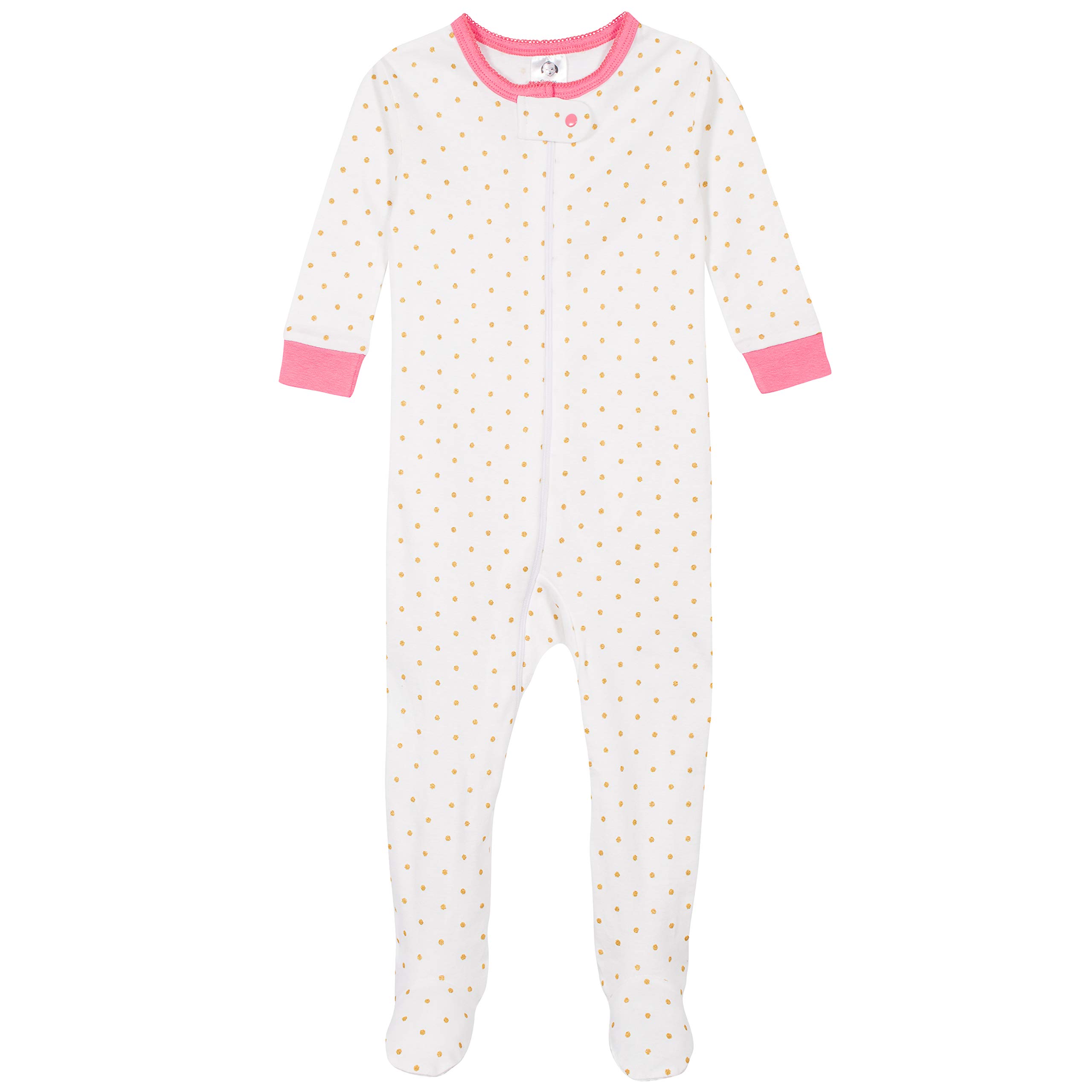 Gerber Baby Girls' 4-Pack Footed Pajamas