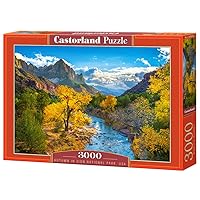 CASTORLAND 3000 Piece Jigsaw Puzzle, Autumn in Zion National Park, Nature and Landscape, USA, Adult Puzzle, Castorland C-300624-2