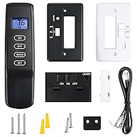 Gas Fireplace Remote Kit for Millivolt Gas Valve,with Remote Control Thermostat,Fit for skytech Ambient Majestic monessen Vermont castings Fireplace and Stoves,LCD NOT Battery 3YR Warranty