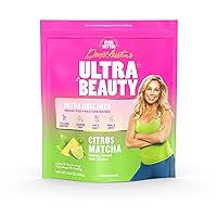Denise Austin's EVER BETTER™ Ultra Beauty Collagen Water Enhancer (7 oz Bag - 30 Servings) Grass Fed Peptides & Essential Vitamins for Skin Hair Nail Joint Health (Citrus Matcha)