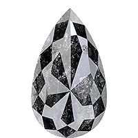 14.08 CT Natural Loose Pear Shape Diamond Salt And Pepper Pear Rose Cut Diamond 21.20 MM Black Grey Color Pear Rose Cut Diamond LQ3018