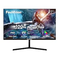 27 inch Monitor 1080p FHD, 100Hz, IPS Panel, Gaming & Office Computer Monitor, 3-Sided Frameless & Ultra Slim, VESA Mountable, 99% sRGB, Adaptive Sync, HDMI & VGA, Built-in Speakers