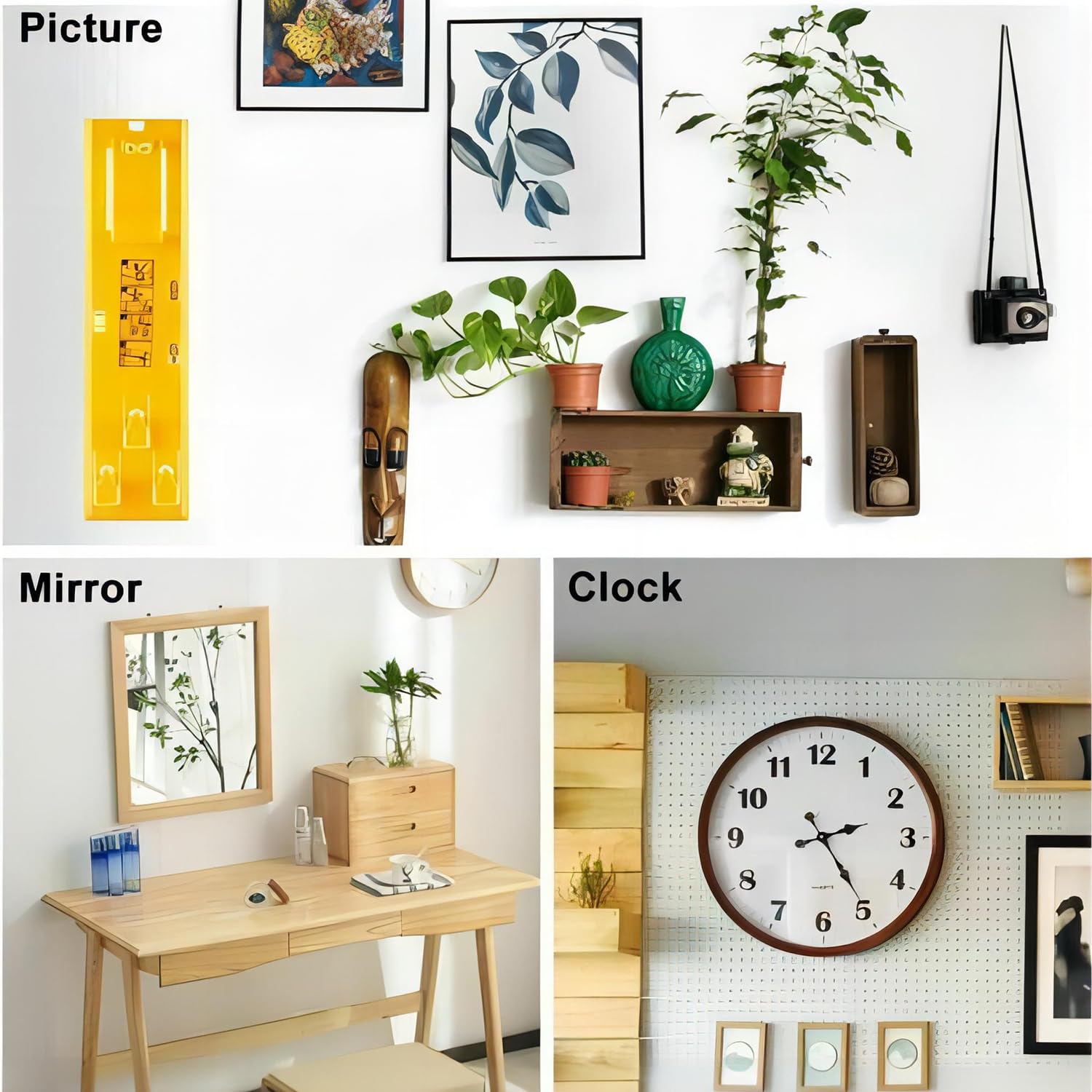 Ruxiiagn Picture Hanging Tool for Easy Making Position Frame Wall Hanger Photo Hanging Kit Level Ruler for Clock, Mirrors, Artworks, Photos