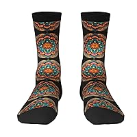Mermaid Scale Casual Socks for Women Men, Colorful Funny Novelty Crew Socks Birthday Gifts(One Size)