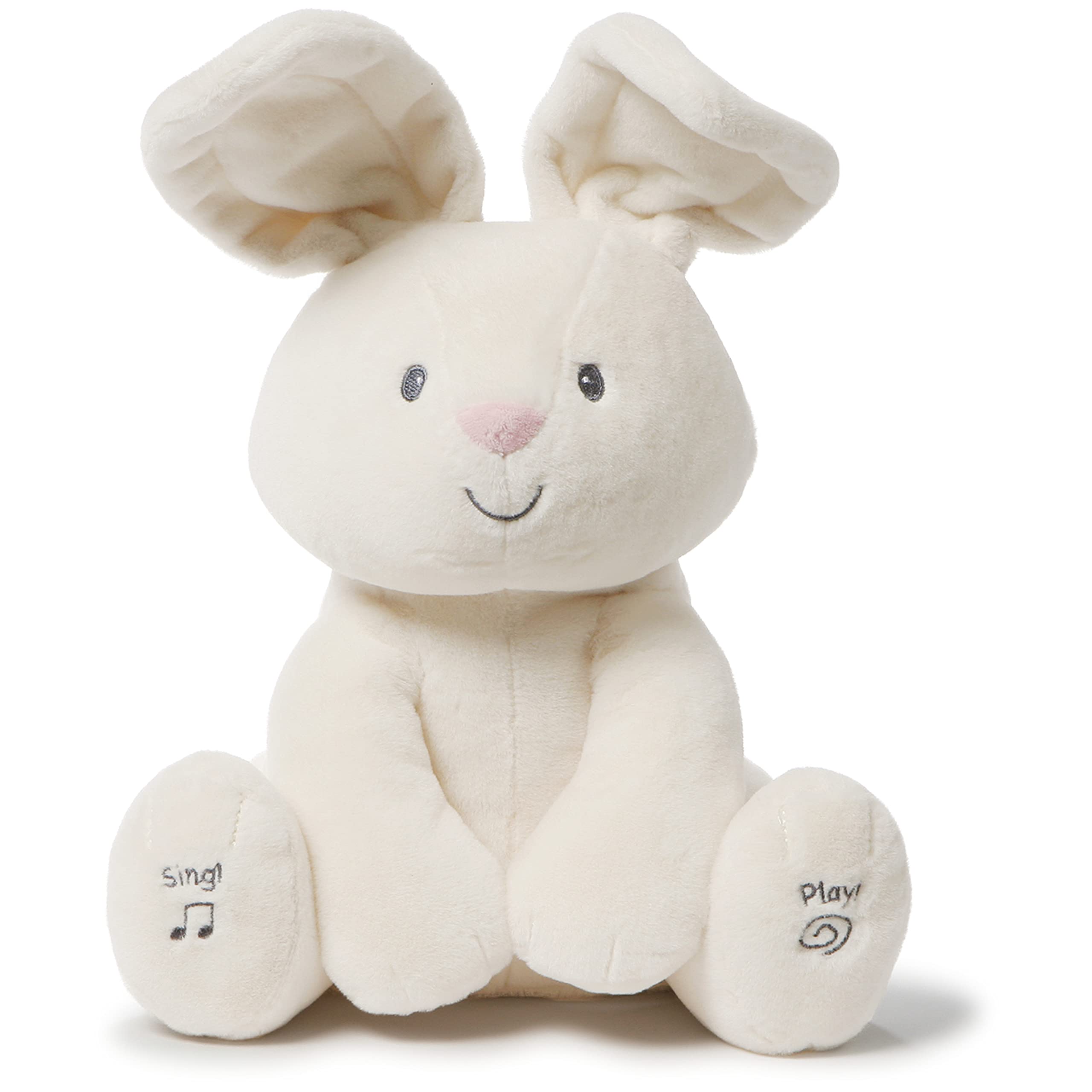 GUND Baby Flora The Bunny Animated Plush, Singing Stuffed Animal Toy for Ages 0 and Up, Cream, 12