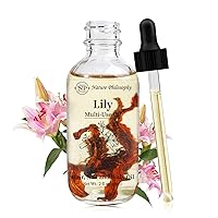 Lily Multi-Use Oil for Face, Body and Hair - Organic Plant Fragrant Essential Oil for Dry Skin, Scalp and Nails - 2 Fl Oz