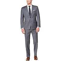 Michael Kors Mens Check Formal Tuxedo, Grey, 42 Regular / 35W x UnfinishedL