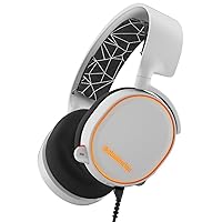SteelSeries Arctis 5 Legacy Edition, RGB Illumination Gaming Headset, DTS 7.1 Surround for PC, PC/Mac/Playstation 4/Mobile/VR - White
