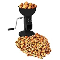 Hand Crank Walnut Cracker - Compact and Adjustable Nutcracker For Nuts - Easy to Use Walnut Cracking Machine - All Steel Nut Crackers for Walnuts (Black)
