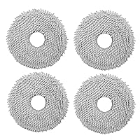4x Mop Cloth Robotic Vacuum Cleaner Spare Replacement Mopping Cloths Tool Sweeping Parts Compatible For P10/QRevo Fine Fibermaterial Mop Pads Cleaning Cloths Vacuum Cleaner Parts Mop Pad Floor