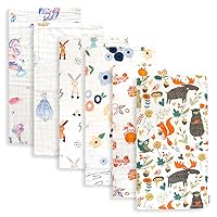 Maliton Muslin Burp Cloths for Baby Girl 6 Pack Large 20''x10'' 100% Cotton Burp Rags Absorbent and Soft 6 Layers Muslin Cloth Baby Girl Newborn Essentials Must Haves(Fairy Tale, Pack of 6)