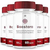 S.O Labs (5 Pack) Boostaro Pills Advanced Formula Supplement - Healthy Blood Flow Support, Maximum Strength, 150 Day Supply (300 Capsules)