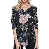 Corset Tops for Women with Sleeves Yellow Women Elegant Single Buttoned Irregular V Neck Floral Print Botanica