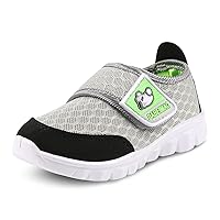 Toddler Kid's Cute Casual Lightweight Walking Athletic Shoes Boys and Girls Mesh Strap Sneakers Grey