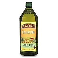 Pompeian Light Taste Olive Oil, Light, Subtle Flavor, Perfect for Frying & Baking, Naturally Gluten Free, Non-Allergenic, Non-GMO, 48 FL. OZ.