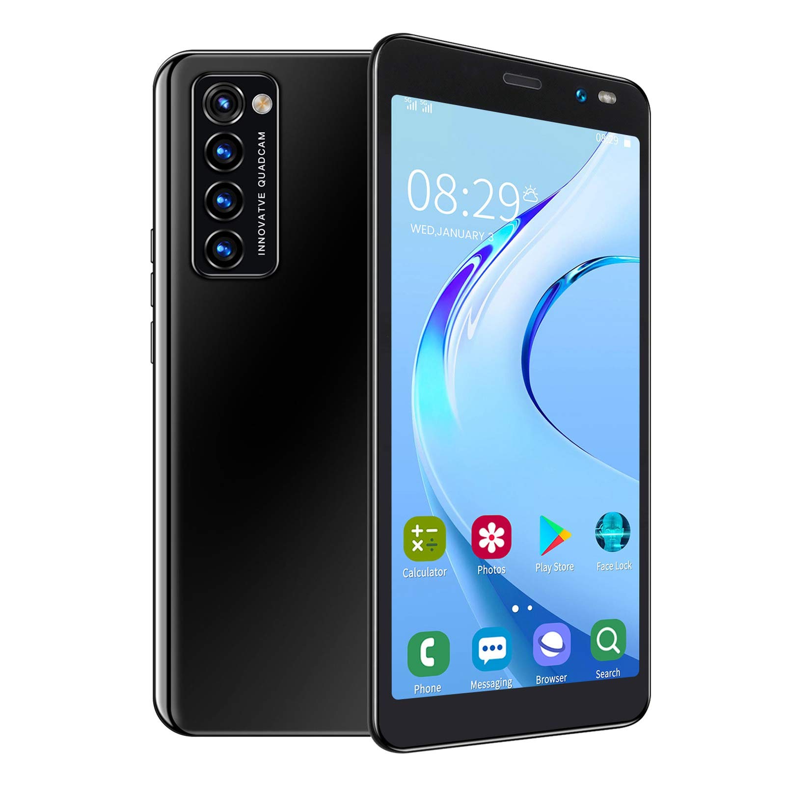 Cheap Rino4 Pro Android Smartphone Main Unit Mobile Phone 6.1 Inch Large Screen 1GB RAM + 8GB ROM 128GB Expansion Dual SIM 2 Megapixels + 5 Megapixel Camera 2200mAh Battery (Black)