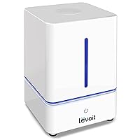 LEVOIT Humidifier, 4L Cool Mist Ultrasonic Humidifiers for Bedroom with Whisper-Quiet Operation, Filterless Vaporizer for Home, Room, Babies, Waterless Auto Shut-off