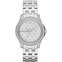 Armani Exchange Watch for Women, Three Hand Movement, 36 mm Silver Stainless Steel Case with a Stainless Steel Strap, AX5215
