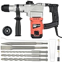 Hammer Drill, 800 W Professional Drill with Adjustable Soft Grip Handle, Electric Hammer Drill with Drill Hammer Drill