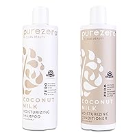 Coconut Milk Shampoo & Conditioner set - Intense Hydration & Increase Shine - Fight Dandruff & Frizz - Zero Sulfates, Parabens, Dyes - 100% Vegan & Cruelty Free - Great For Color Treated Hair