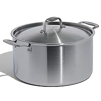 Made In Cookware - 12 Quart Stainless Steel Stock Pot With Lid - 5 Ply Stainless Clad - Professional Cookware - Crafted in Italy - Induction Compatible