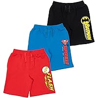 DC Comics Justice League Batman Superman The Flash French Terry 3 Pack Shorts