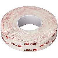 VHB 4950 Heavy Duty Mounting Tape - 0.75 in. x 15 ft. Permanent Bonding Tape Roll with Acrylic Foam Core. Tapes and Adhesives
