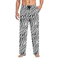 ZZKKO Mens Pajama Pants Cotton Pj Pants Men's Pajama Bottoms Straight-Fit With Pockets