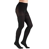 Truform 20-30 mmHg Compression Pantyhose, Women's Hosiery Support Tights, Black, Medium