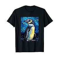 Humboldt Penguin Starry Night Painting Men Women Kids T-Shirt