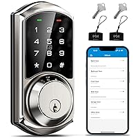 Veise Smart Deadbolt with App Control, Keyless Entry Smart Lock for Front Door, Electronic Digital Door Lock with Code, Easy Install, Satin Nickel
